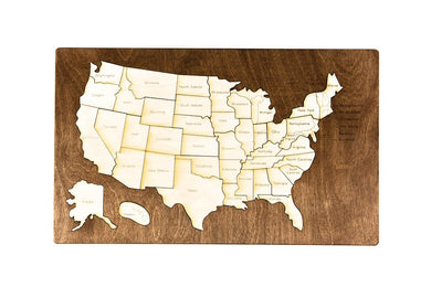 USA Map Puzzle - Things They Love