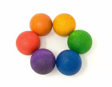 Load image into Gallery viewer, Six Wood Balls Rainbow
