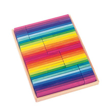 Load image into Gallery viewer, Rainbow Building Slats in Tray - 64 Pc
