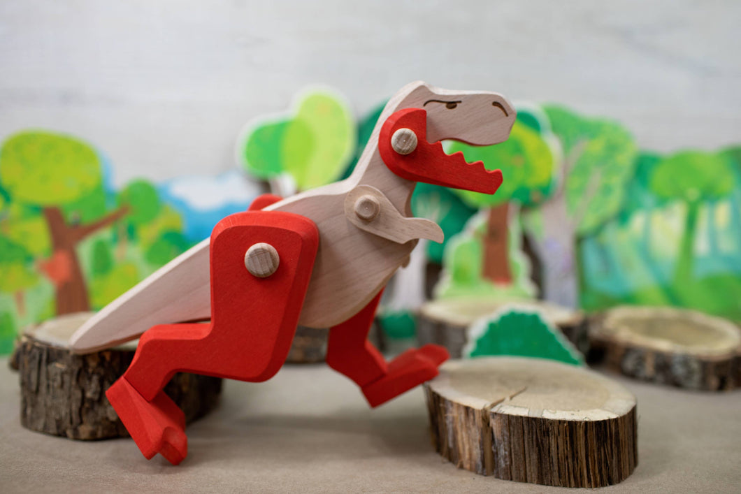 BAJO Wooden T-Rex Action Figure
