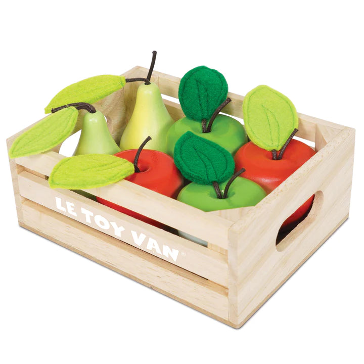 Apples and Pears Wood Crate