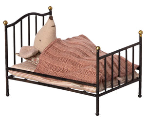 Vintage Bed, Mouse- Anthracite