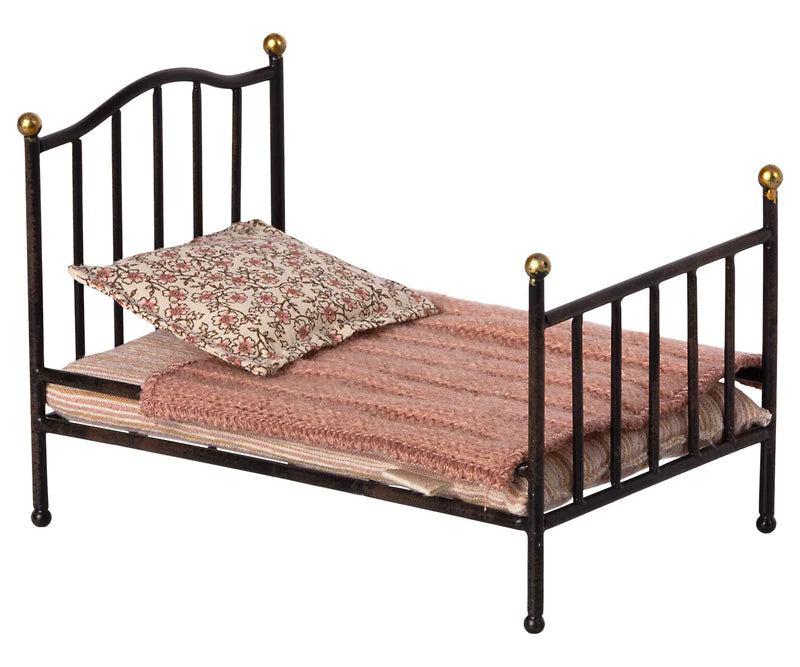 Vintage Bed, Mouse- Anthracite
