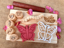 Load image into Gallery viewer, Butterfly Lifecycle Playdough Stamps
