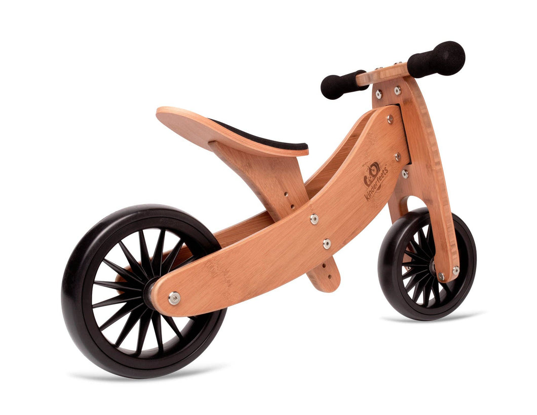 Tiny Tot Plus 2-in-1 Wooden Balance Bike & Tricycle Bamboo