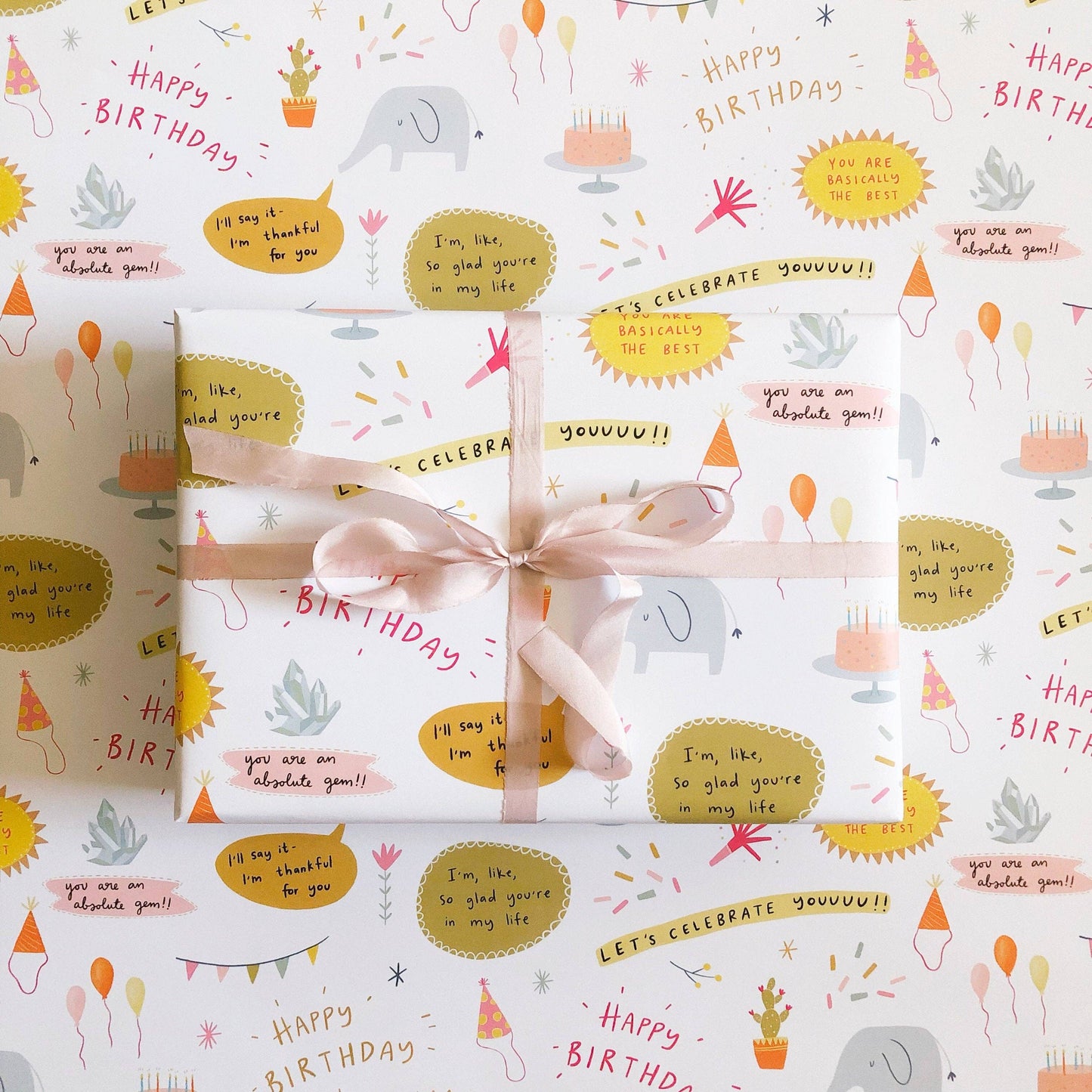 Happy Birthday Wrapping Paper - 3 sheet roll