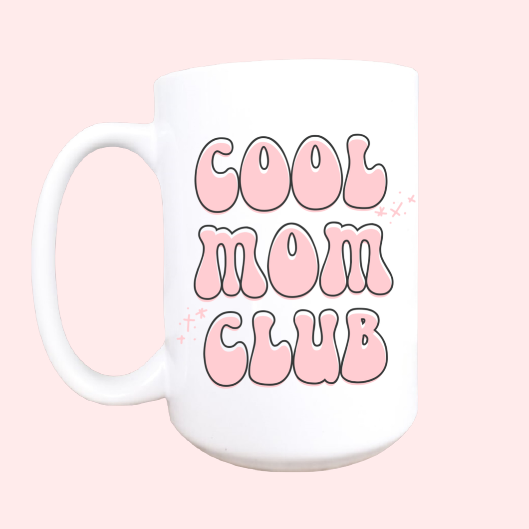 15oz Cool mom club ceramic coffee mug, Mother's day gift