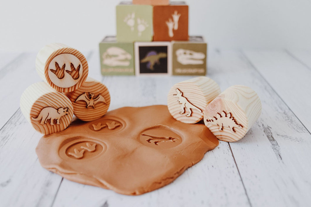Dinosaur Play Dough Stamps - Things They Love