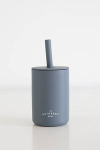The Saturday Baby Silicone Straw Cup-Ocean