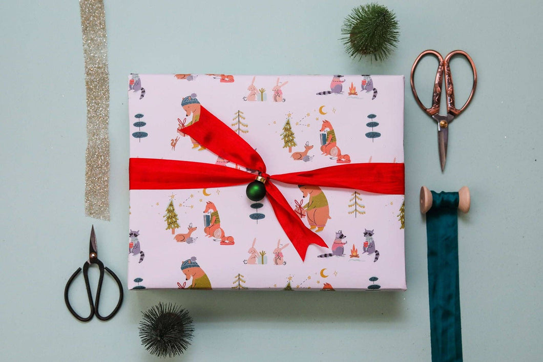 Woodland Animal Christmas Wrapping Paper- 3 sheet roll