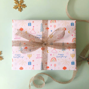 Happy Everything Wrapping Paper - 3 sheet roll