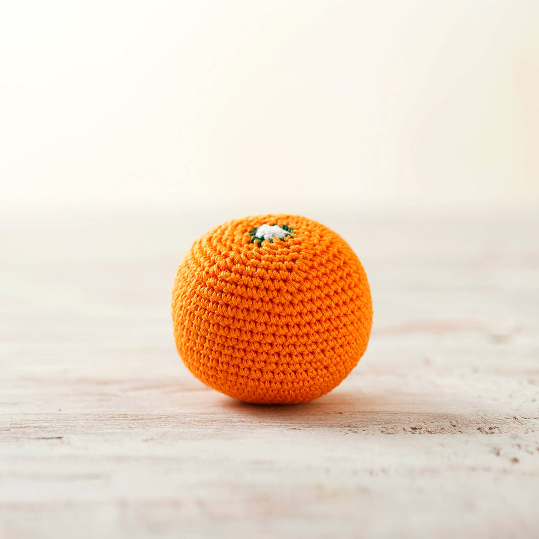 Crochet Orange Crochet fruit Pretend Play food Tactile toy