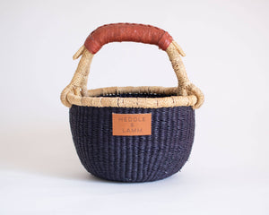 Yooku Mini Bolga Basket - Brown Handle