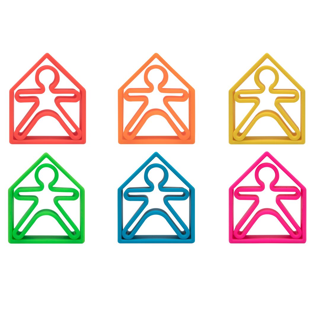 Neon Kids & Houses 6 Pack (Assorted Colors)