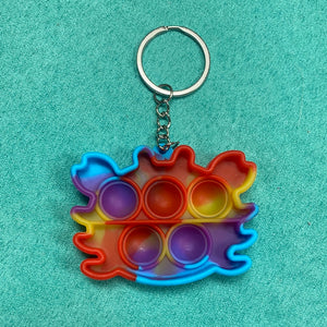 Multi Color Mini Pop-It Rainbow Key Chain