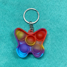 Load image into Gallery viewer, Multi Color Mini Pop-It Rainbow Key Chain

