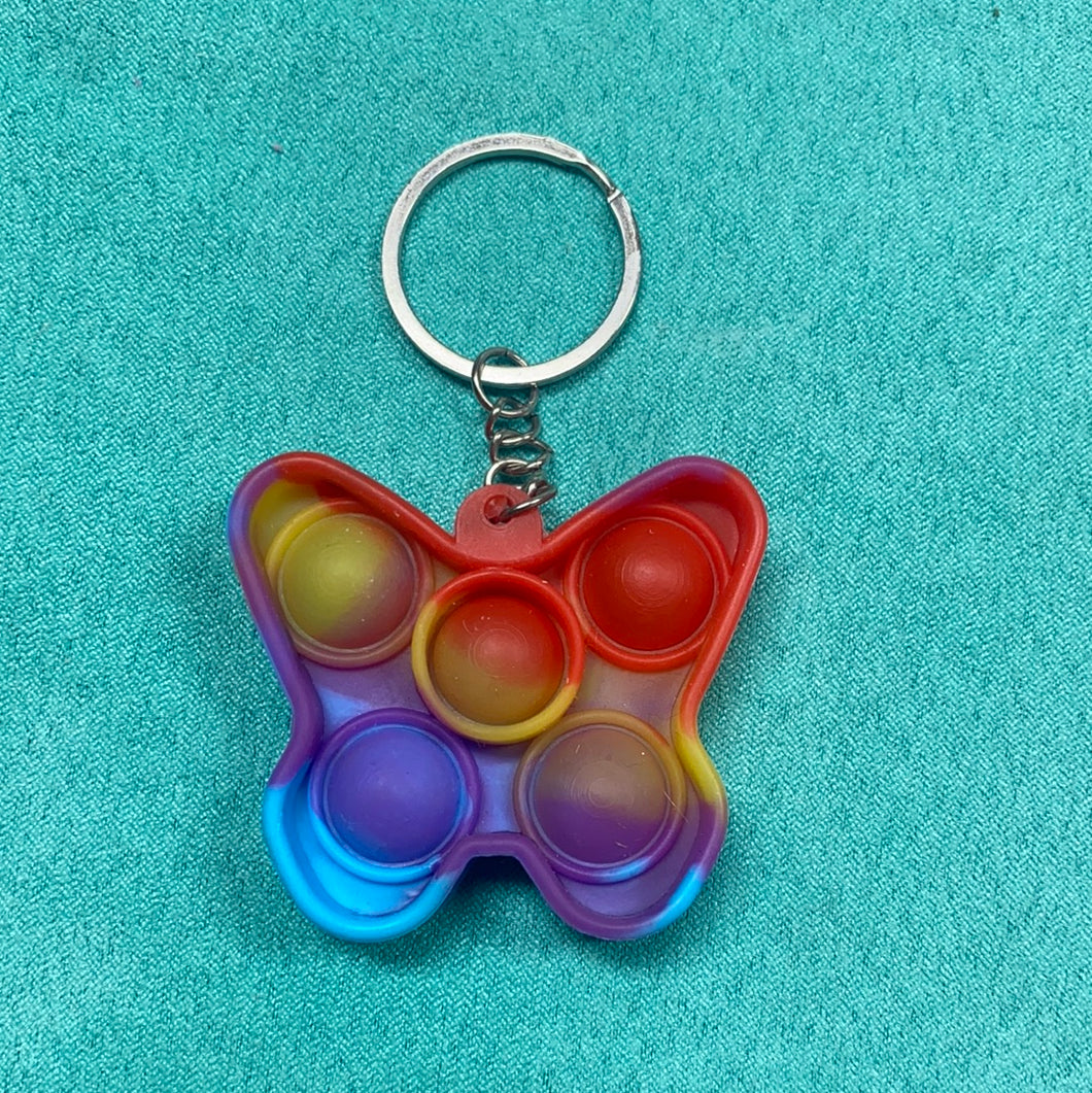 Multi Color Mini Pop-It Rainbow Key Chain