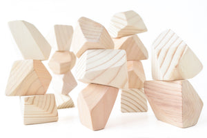 Natural | 16 Set of Rock Blocks - Things They Love