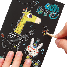 Load image into Gallery viewer, Safari Party Scratch and Scribble Mini Scratch Art Kit
